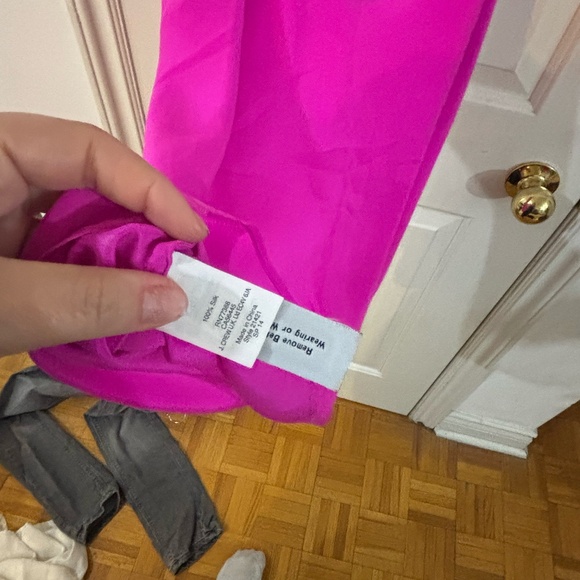 J.Crew 100% silk tank top early 2010s hot pink - Picture 2 of 4